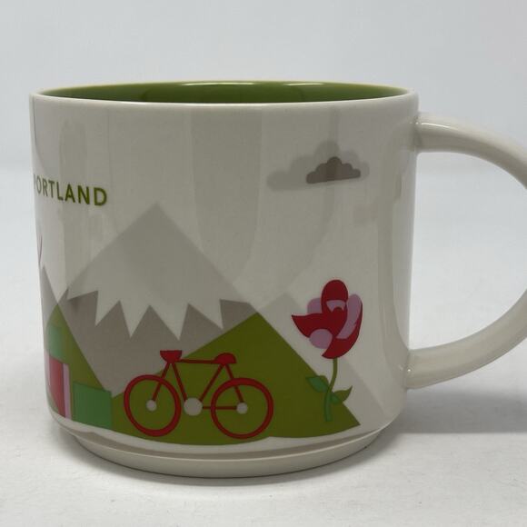 Portland Starbucks You Are Here 14 Ounce Coffee Mug / Cup Rose City Collector - Picture 1 of 5